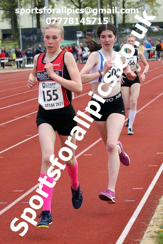 1500 metres, 2021 NECAA Middlesbrough Open Meting, Sunday, May 9th. Photo: David T. Hewitson/Sports for All Pics